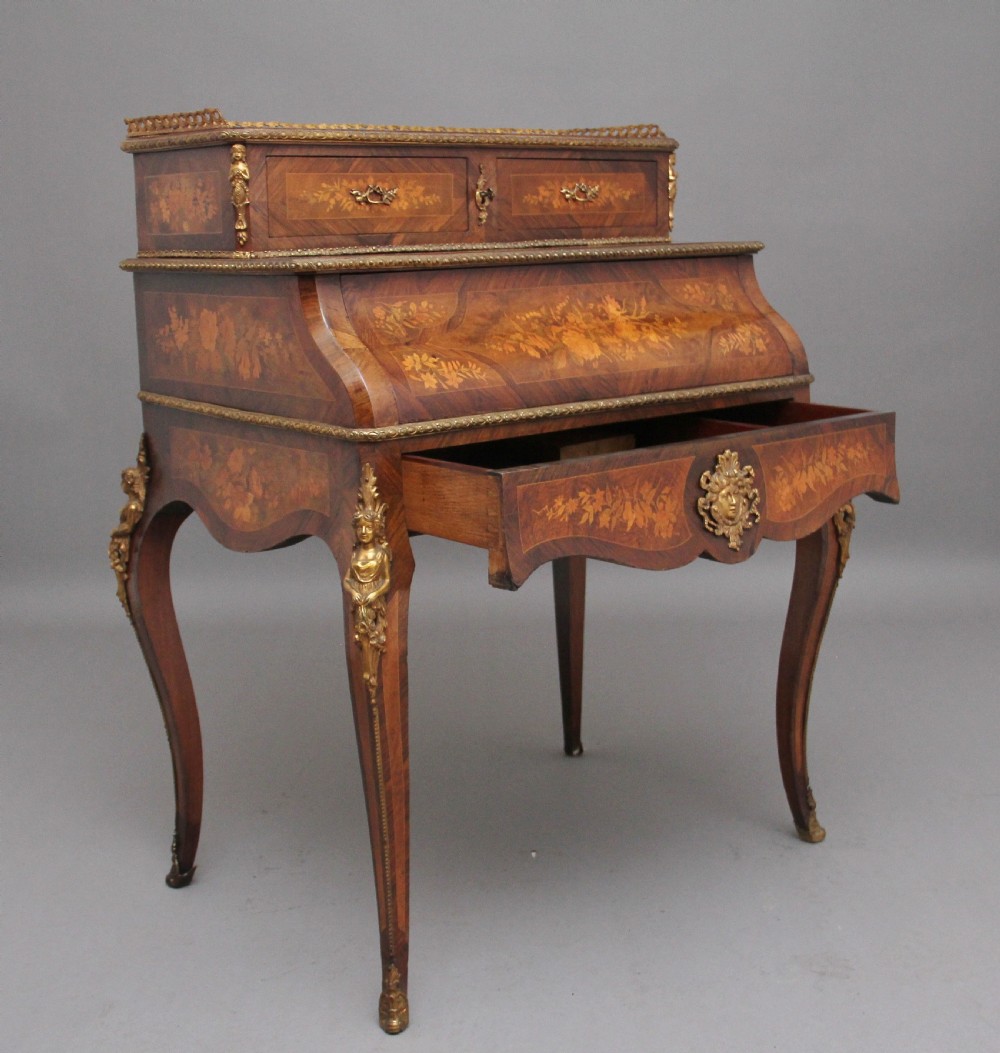 Early 20th Century Kingwood and marquetry bonheur du jour View IV