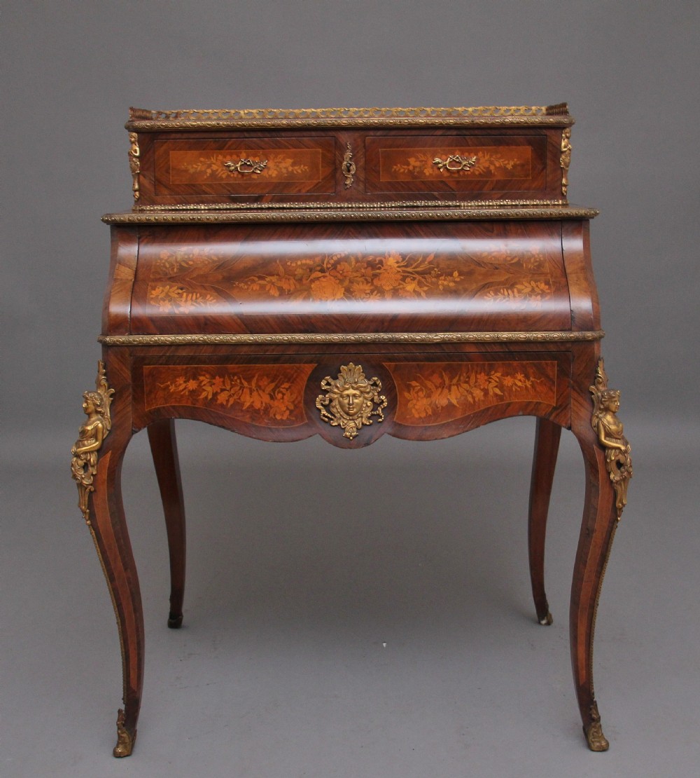 Early 20th Century Kingwood and marquetry bonheur du jour View V