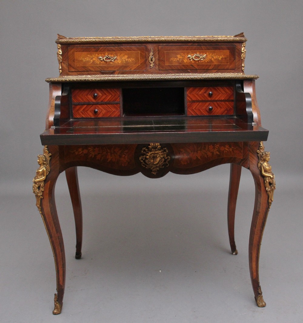 Early 20th Century Kingwood and marquetry bonheur du jour View VI
