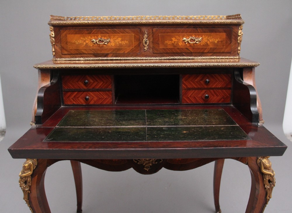 Early 20th Century Kingwood and marquetry bonheur du jour View VII