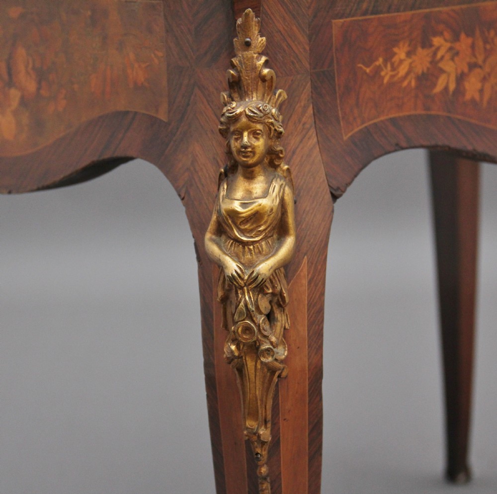 Early 20th Century Kingwood and marquetry bonheur du jour View VIII