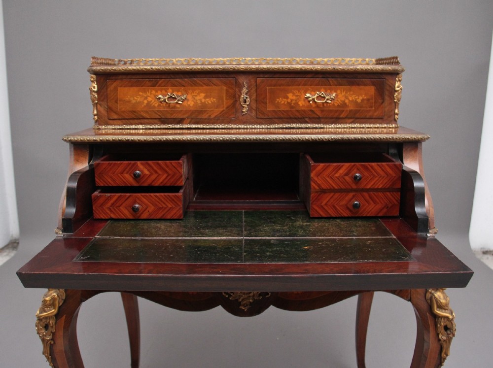 Early 20th Century Kingwood and marquetry bonheur du jour View XIV