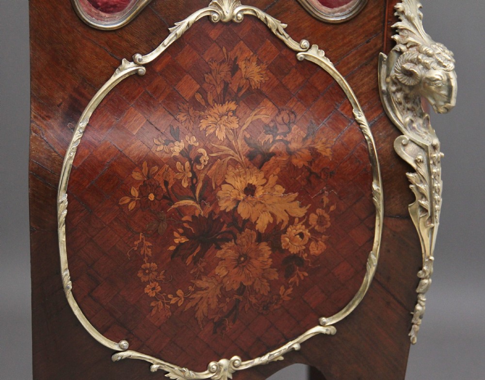 19th Century Kingwood and marquetry secretaire vitrine  View XIV