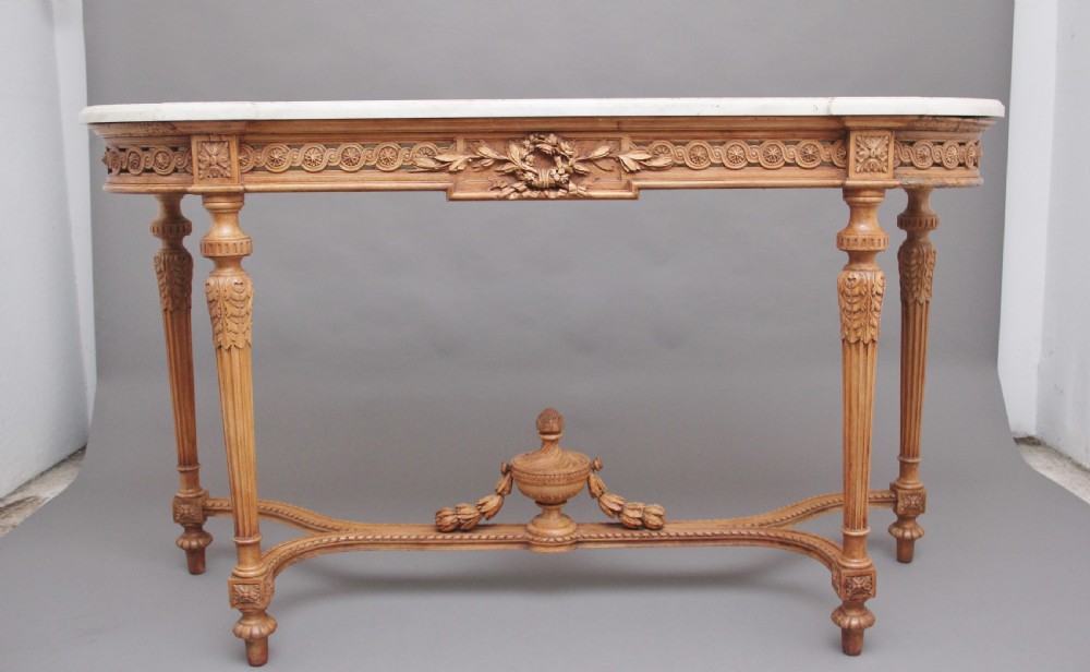 18th Century pine and marble console table