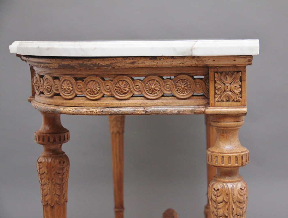 18th Century pine and marble console table View VII
