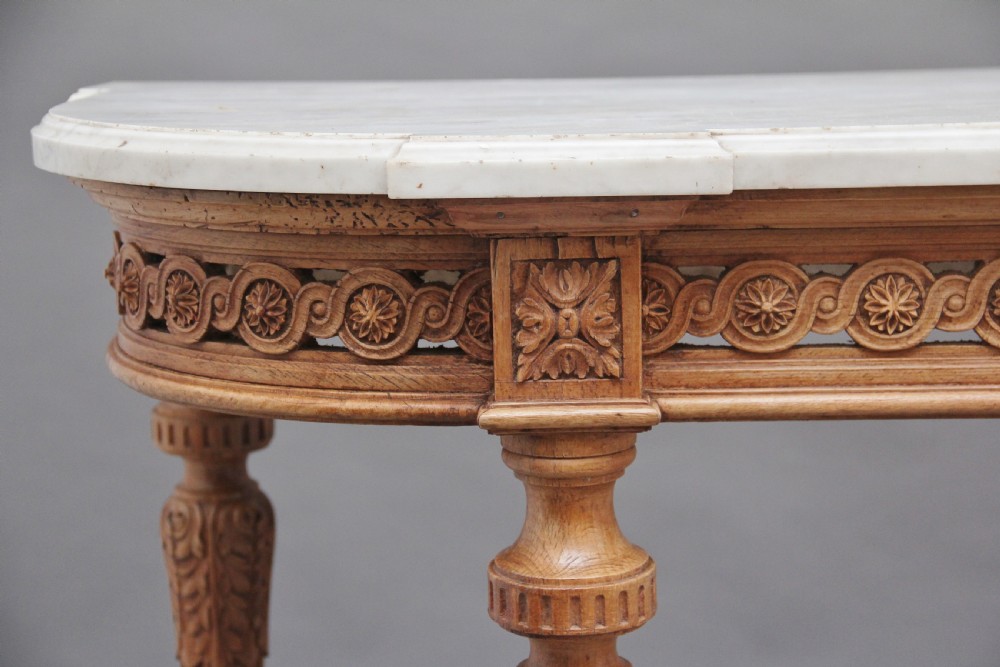 18th Century pine and marble console table View IX