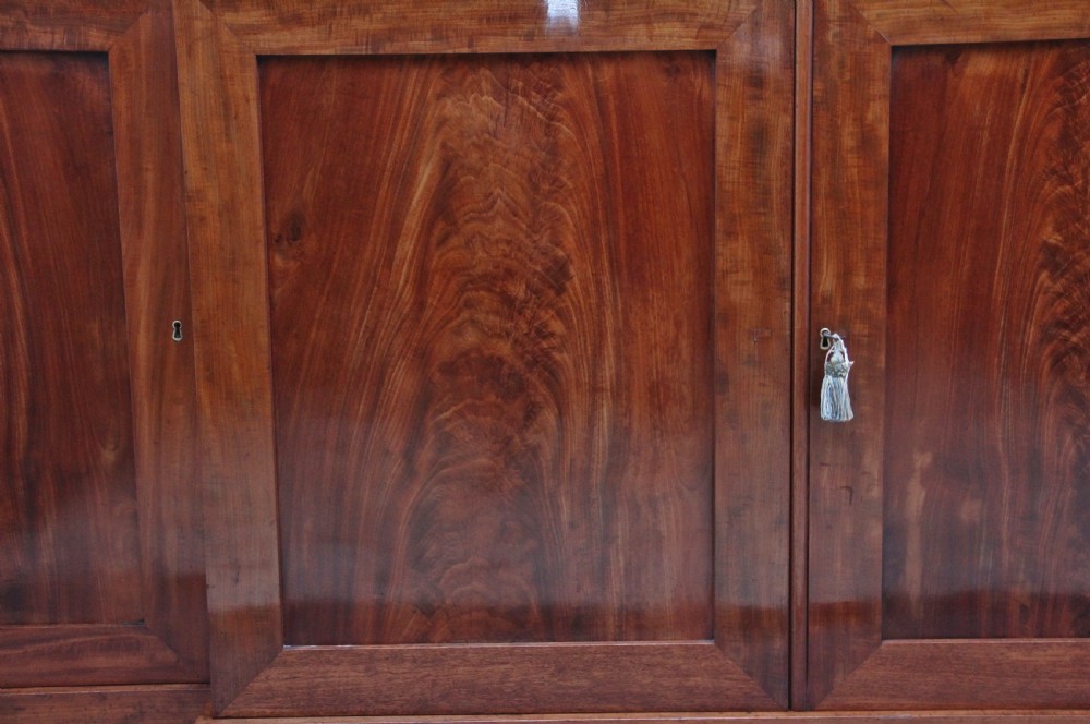 Superb quality 19th Century mahogany breakfront bookcase View V