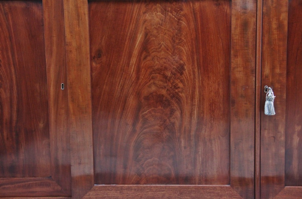 Superb quality 19th Century mahogany breakfront bookcase View VI