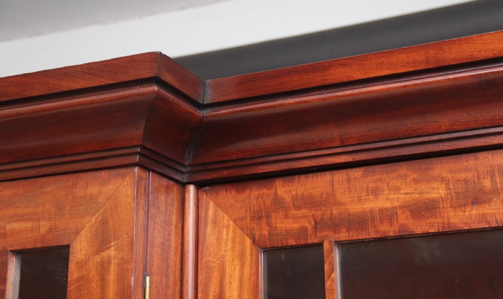 Superb quality 19th Century mahogany breakfront bookcase View IX