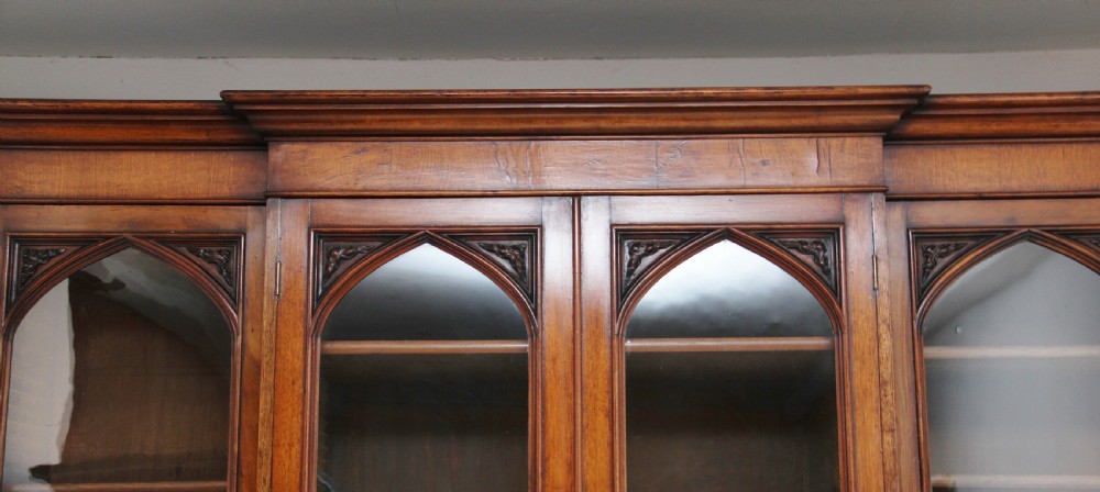 Early 19th Century pollard oak bookcase View IX