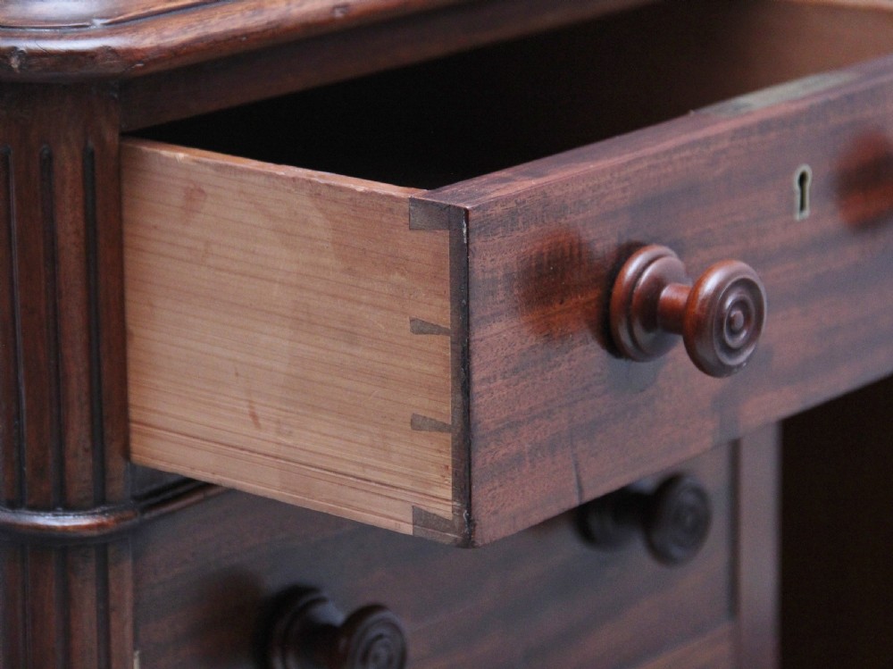 19th Century mahogany partners desk stamped Gillow View XI