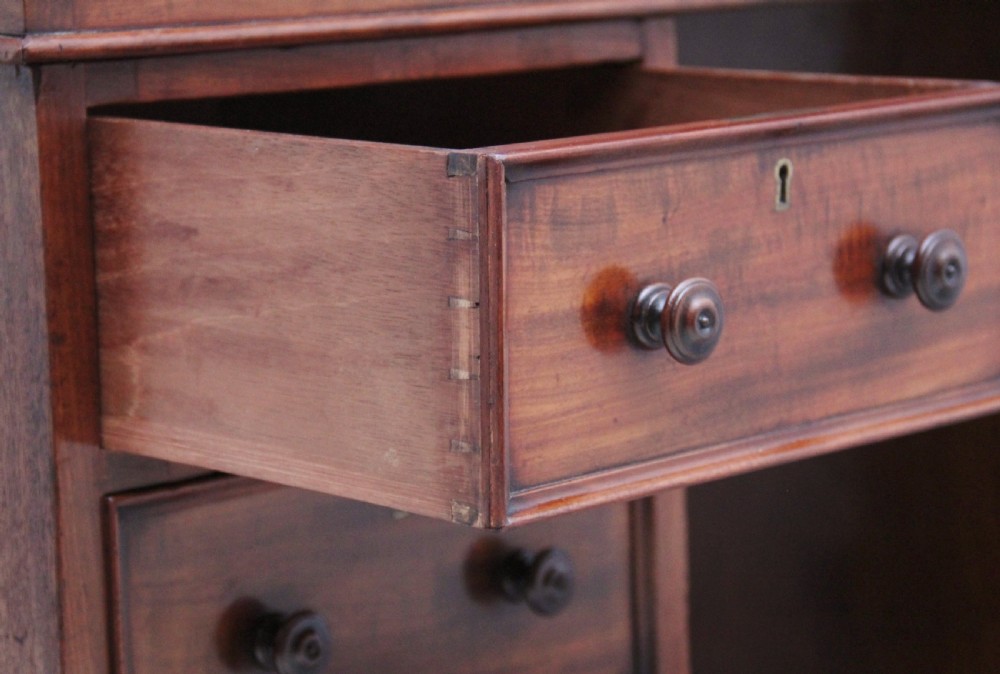 Early 19th Century mahogany pedestal desk View XI