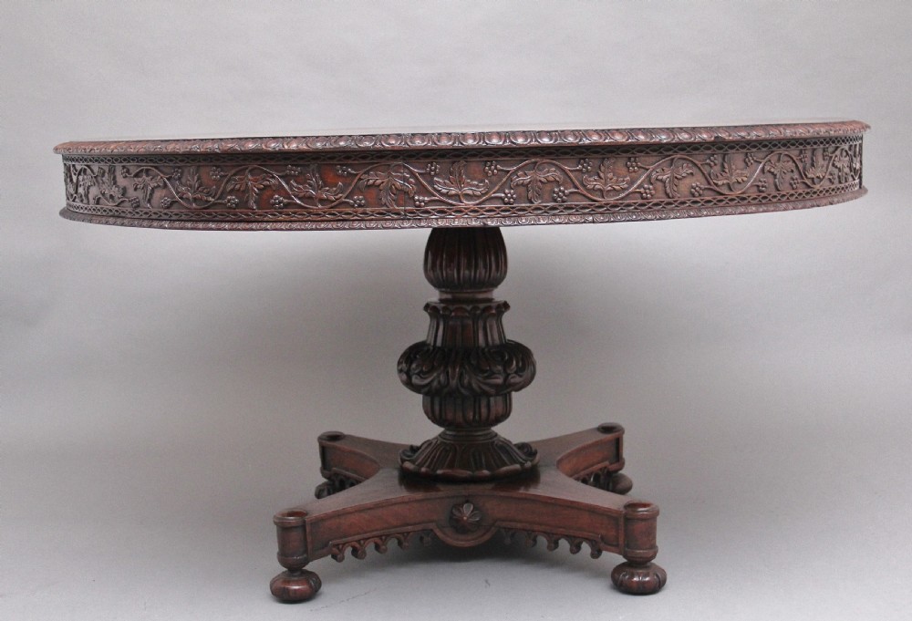 19TH CENTURY ANGLO INDIAN CARVED CENTRE TABLE View IX