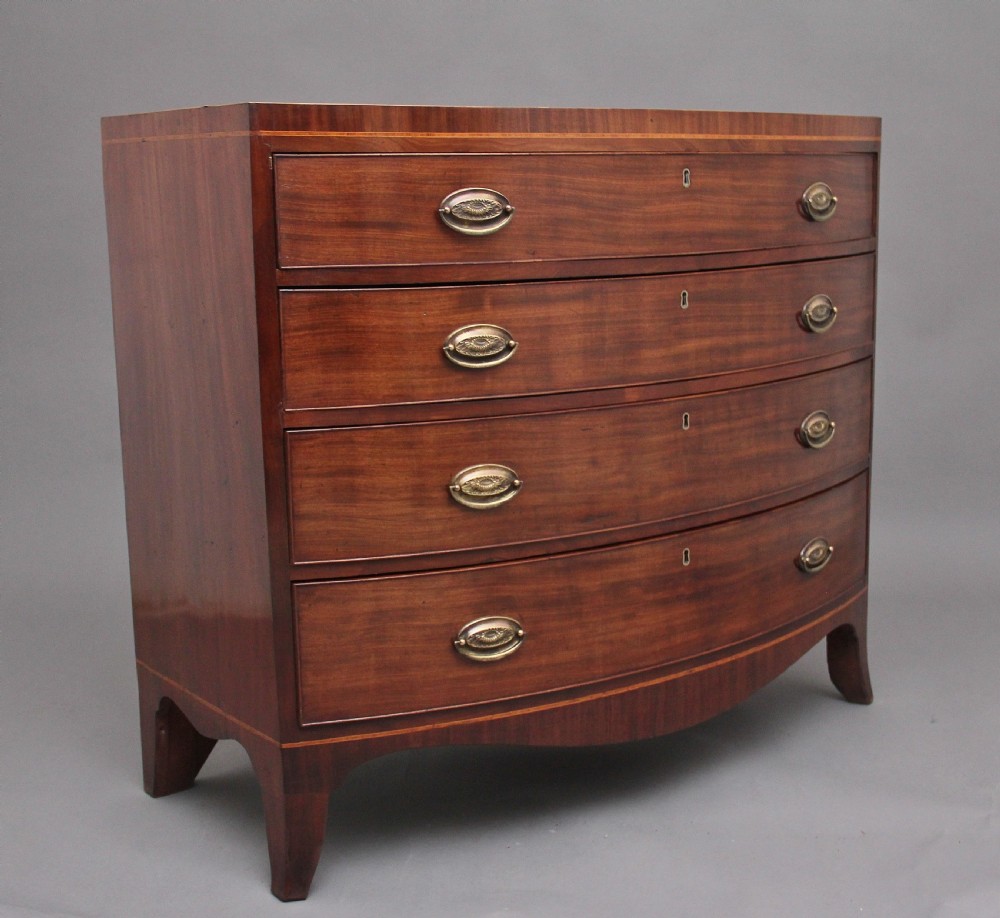 Early 19th Century mahogany bowfront chest of drawers View II