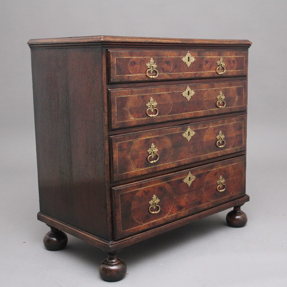 18th Century oyster wood chest View II