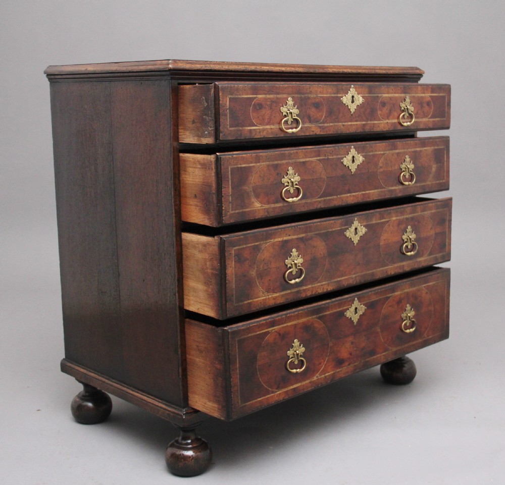 18th Century oyster wood chest View III