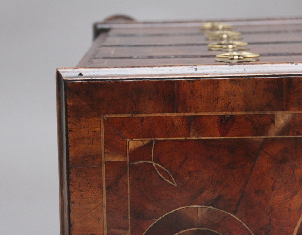 18th Century oyster wood chest View VIII
