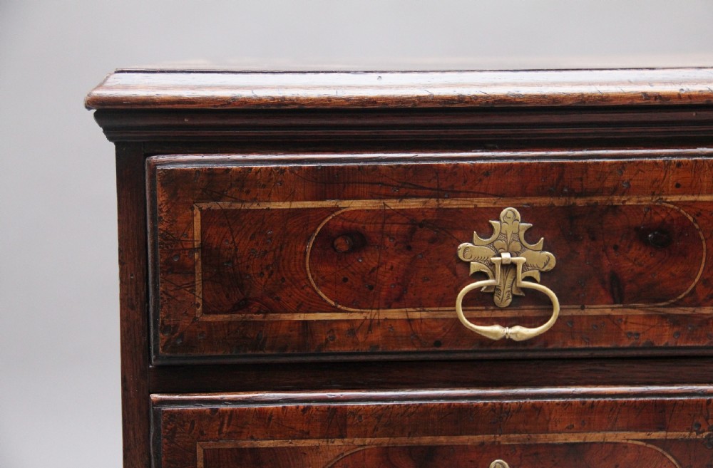 18th Century oyster wood chest View IX
