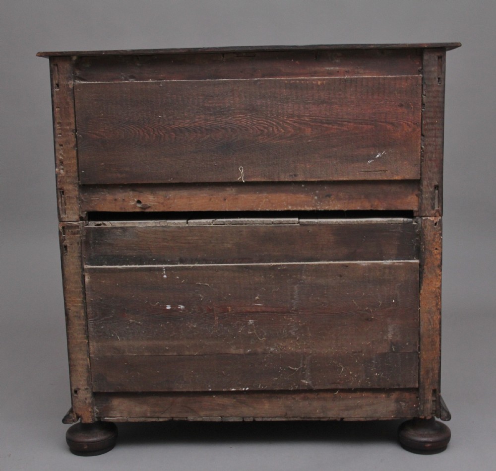 17th Century oak geometric chest of drawers View V