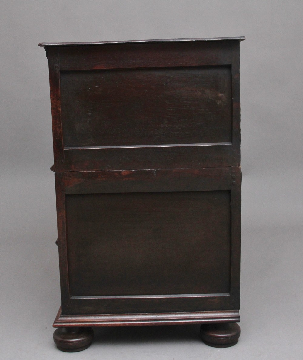 17th Century oak geometric chest of drawers View VI