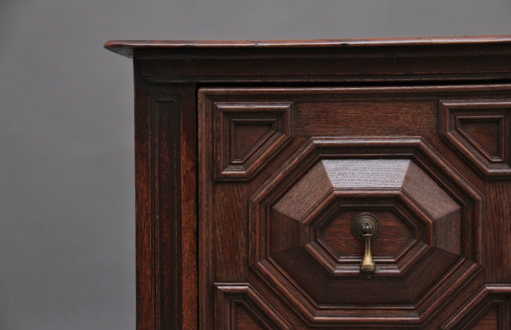 17th Century oak geometric chest of drawers View VIII