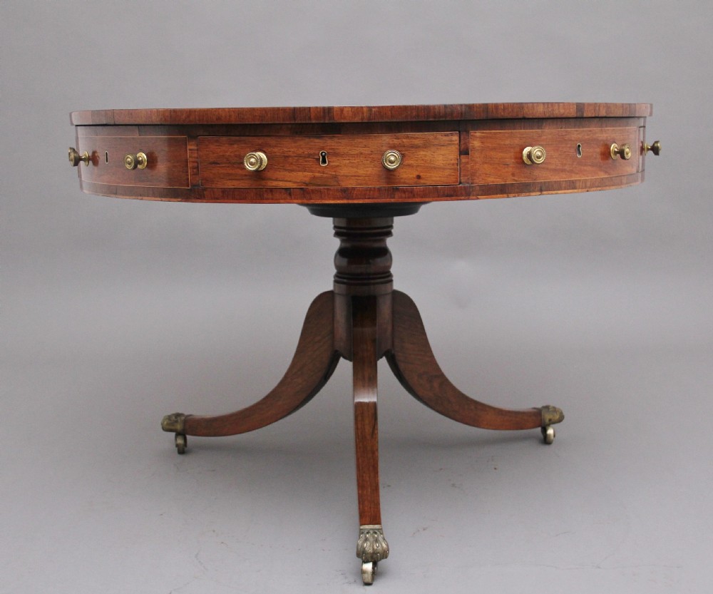 Early 19th Century rosewood drum table View II
