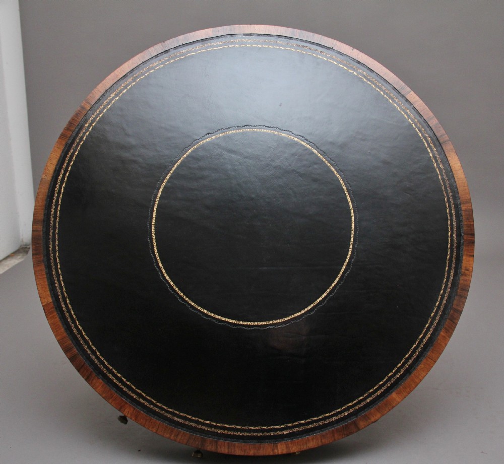 Early 19th Century rosewood drum table View VI