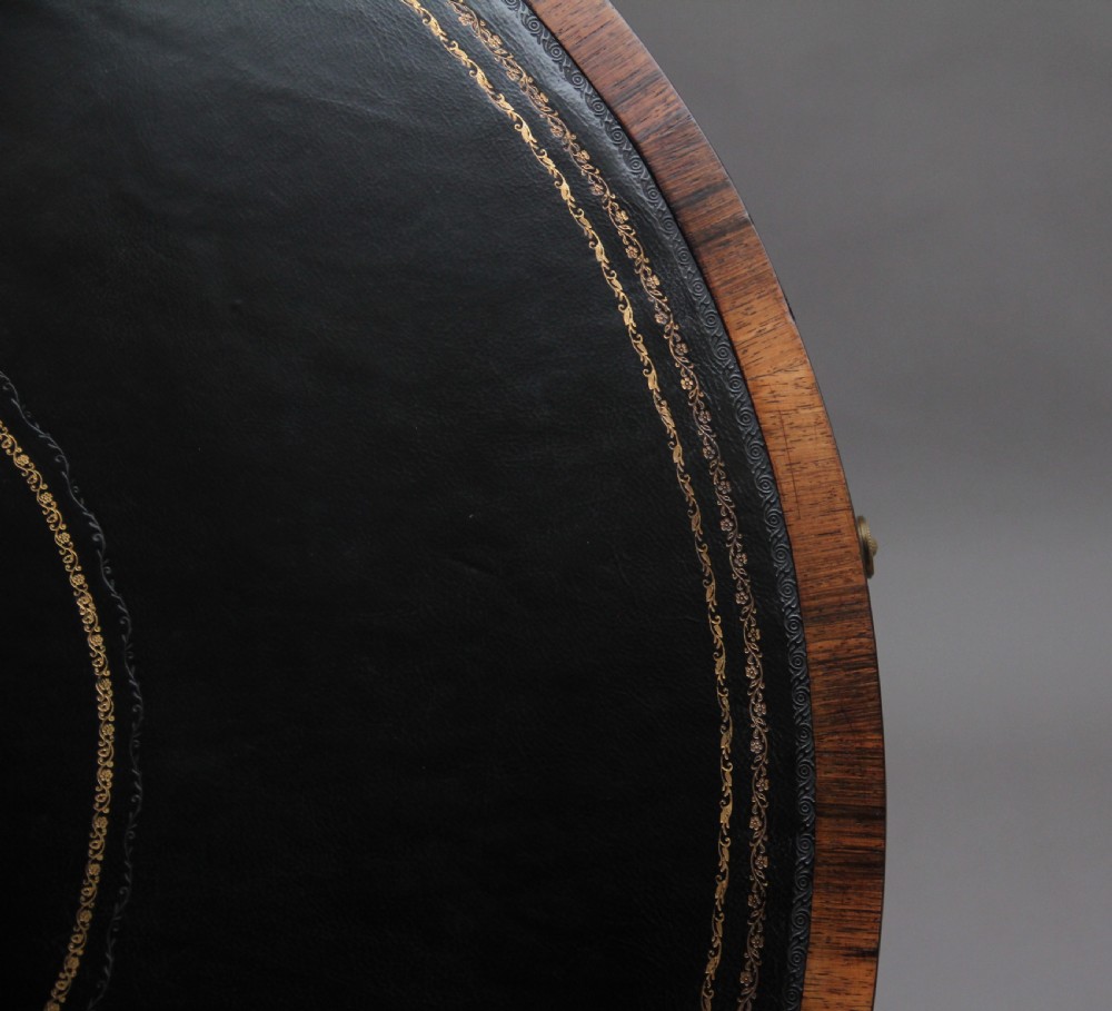 Early 19th Century rosewood drum table View VII