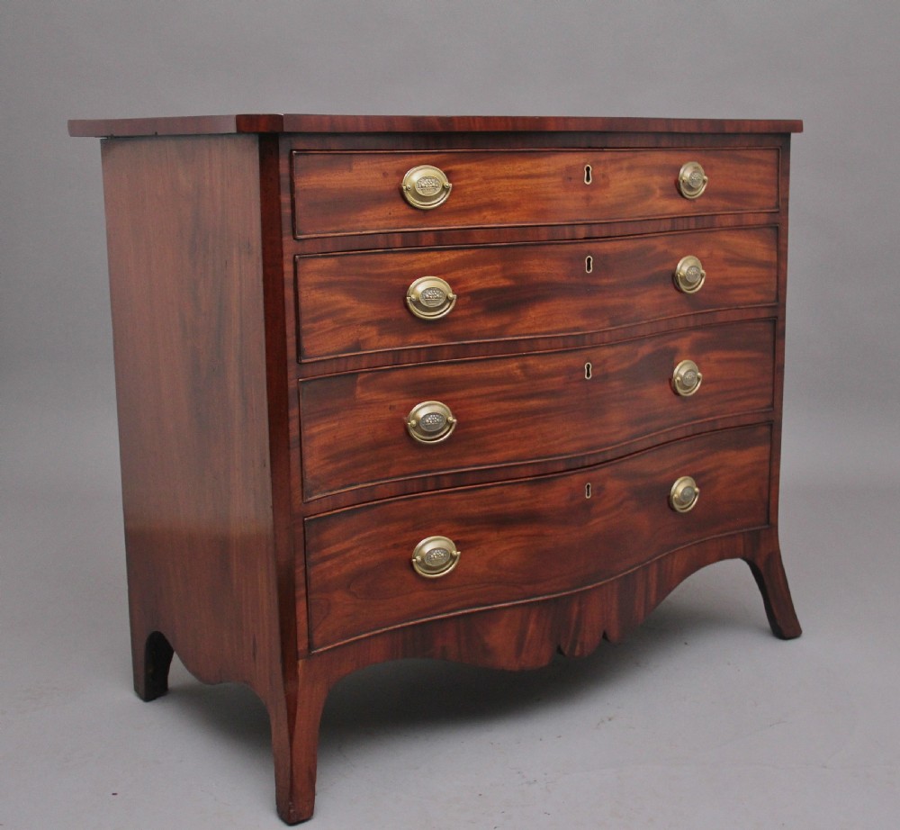 18th Century mahogany serpentine chest of drawers View II