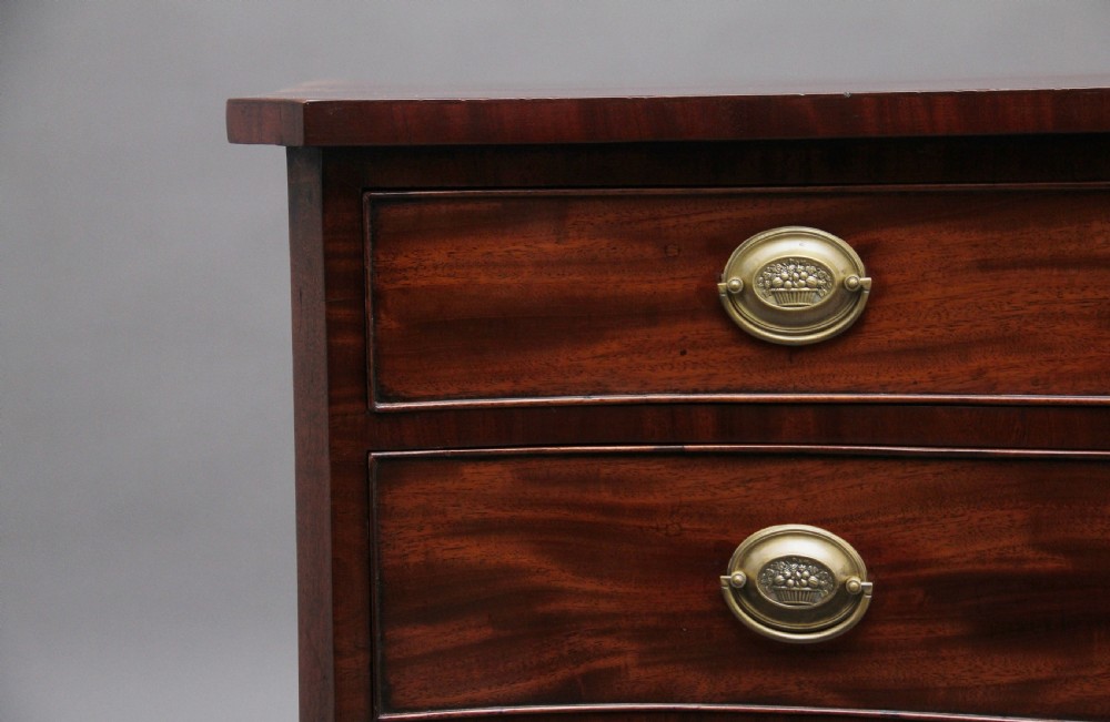 18th Century mahogany serpentine chest of drawers View IX
