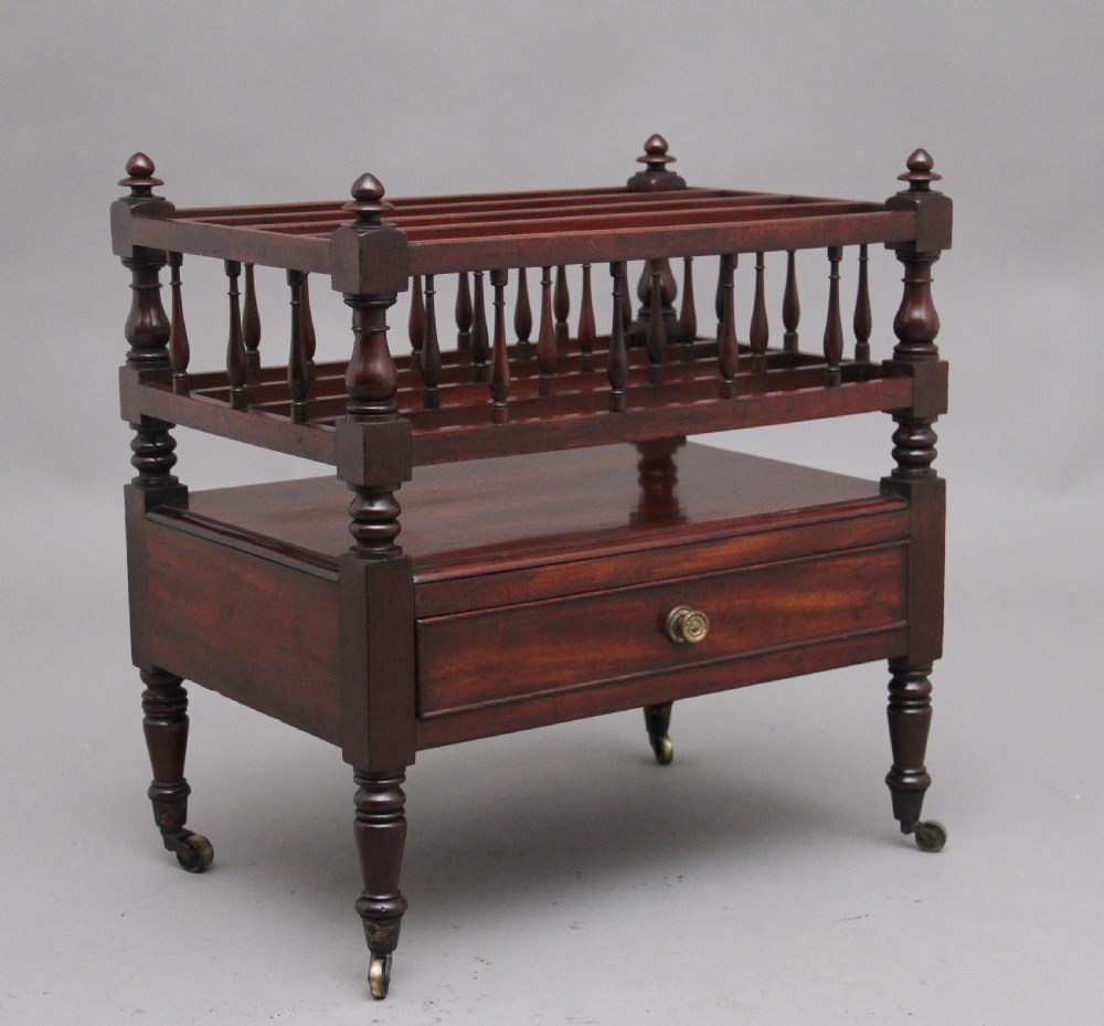 Early 19th Century mahogany Canterbury