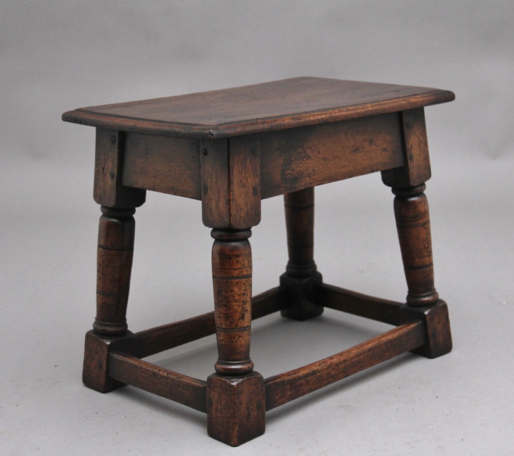 Early 20th Century oak joint stool