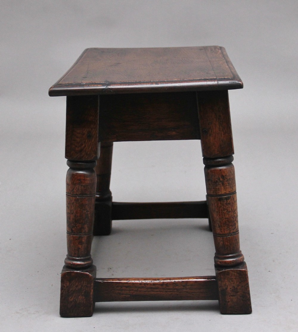 Early 20th Century oak joint stool View III