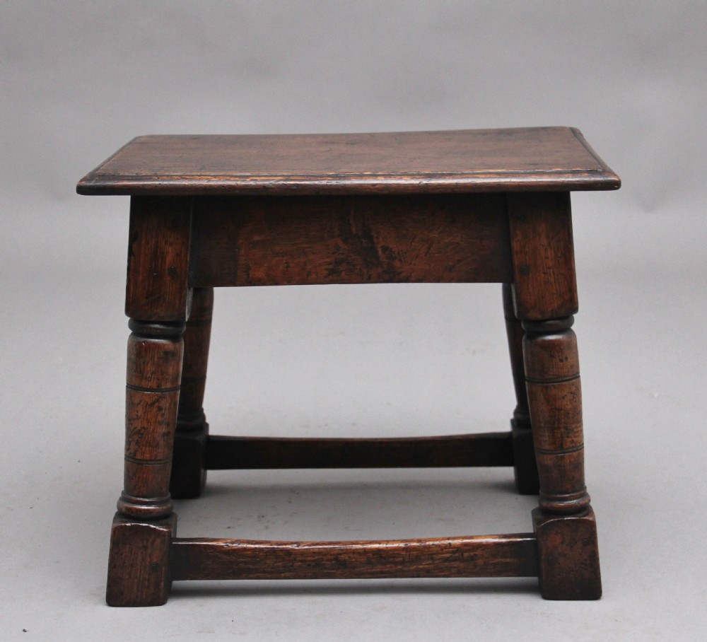 Early 20th Century oak joint stool View IV