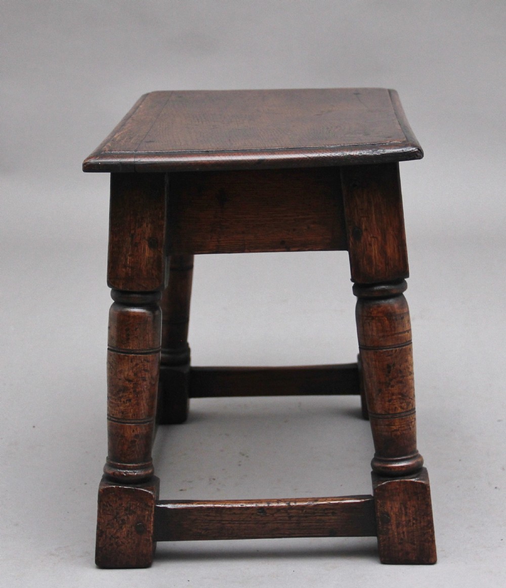 Early 20th Century oak joint stool View V