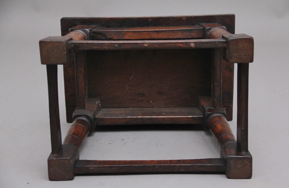 Early 20th Century oak joint stool View VII