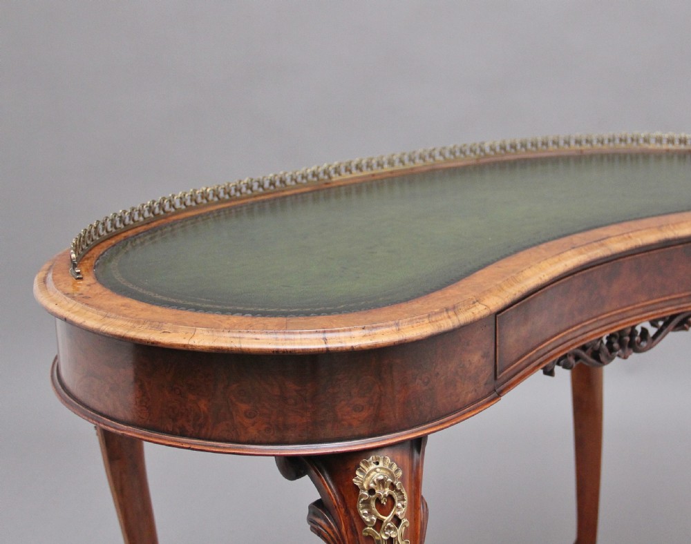 19th Century burr walnut writing table View XIII