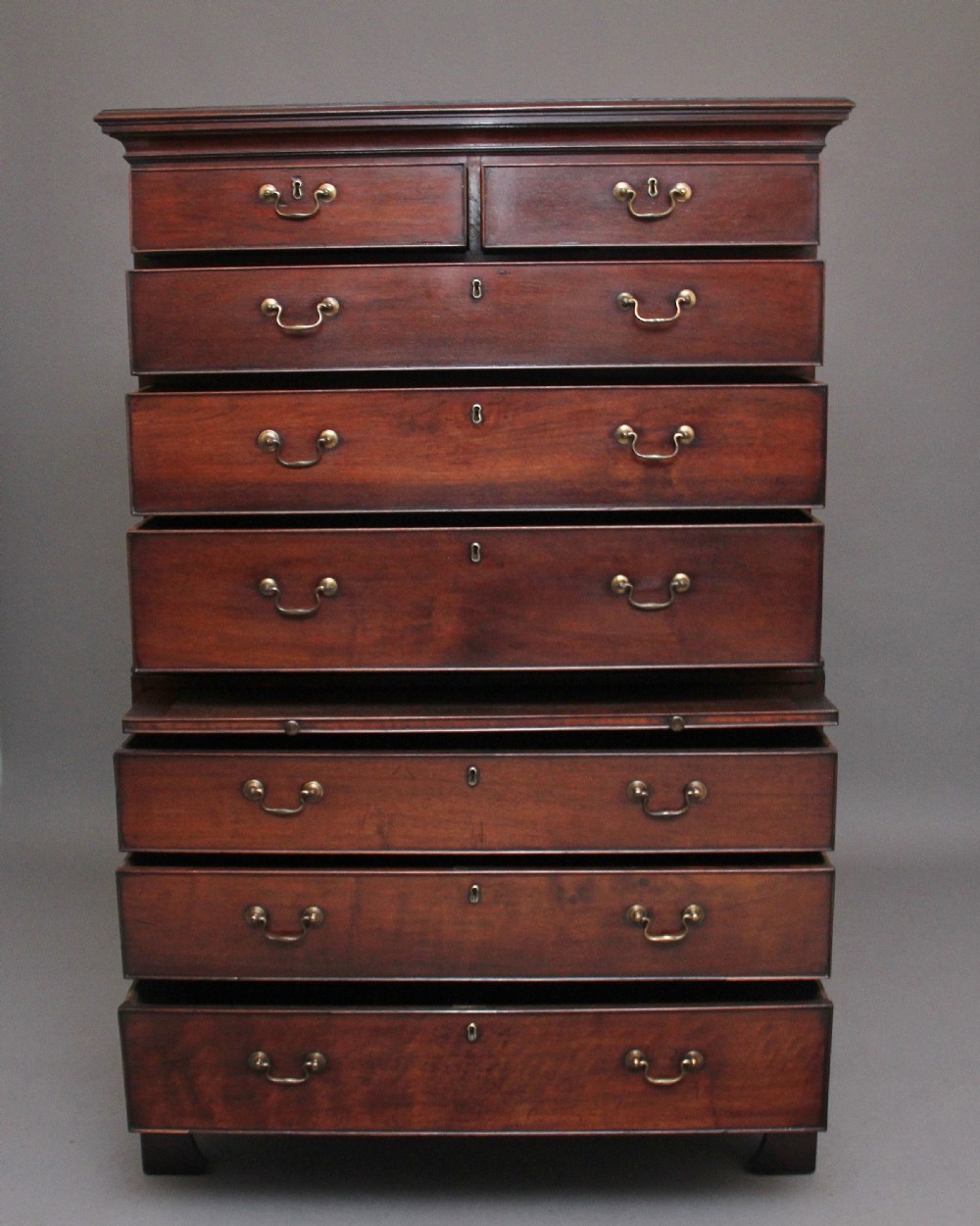 18th Century mahogany chest on chest View II