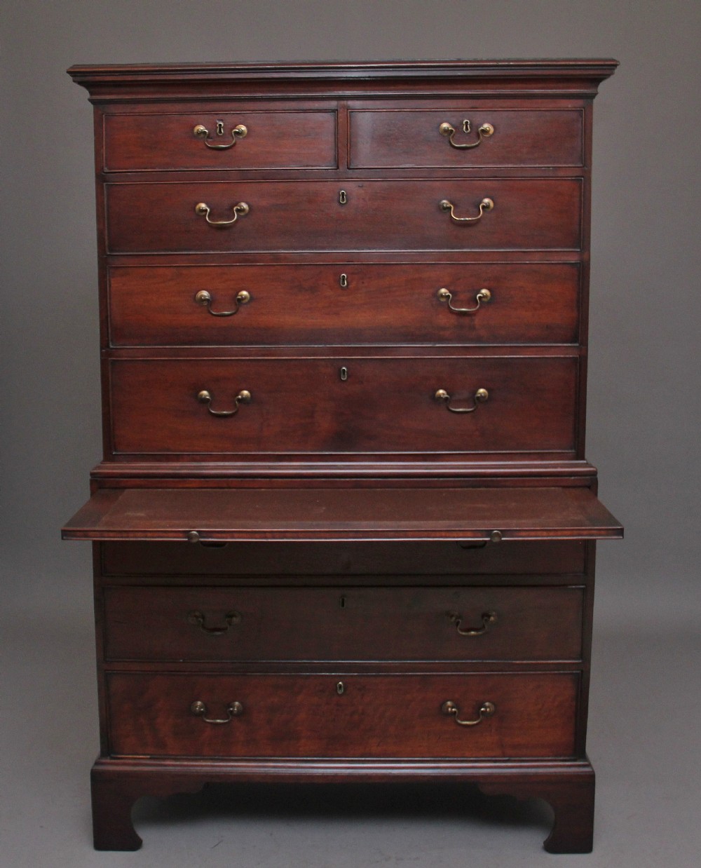 18th Century mahogany chest on chest View III