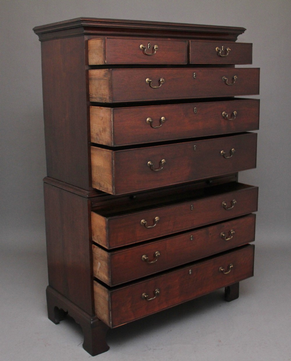 18th Century mahogany chest on chest View VI