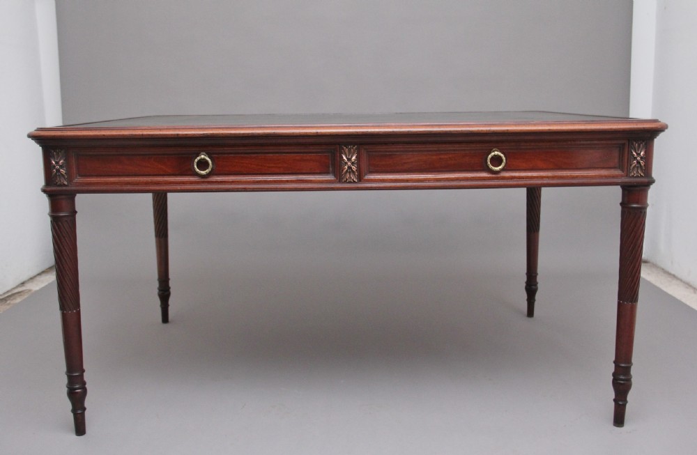 19th Century French mahogany partners desk View VIII