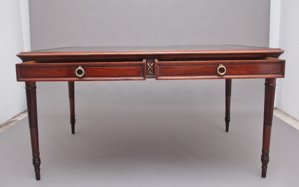 19th Century French mahogany partners desk View IX