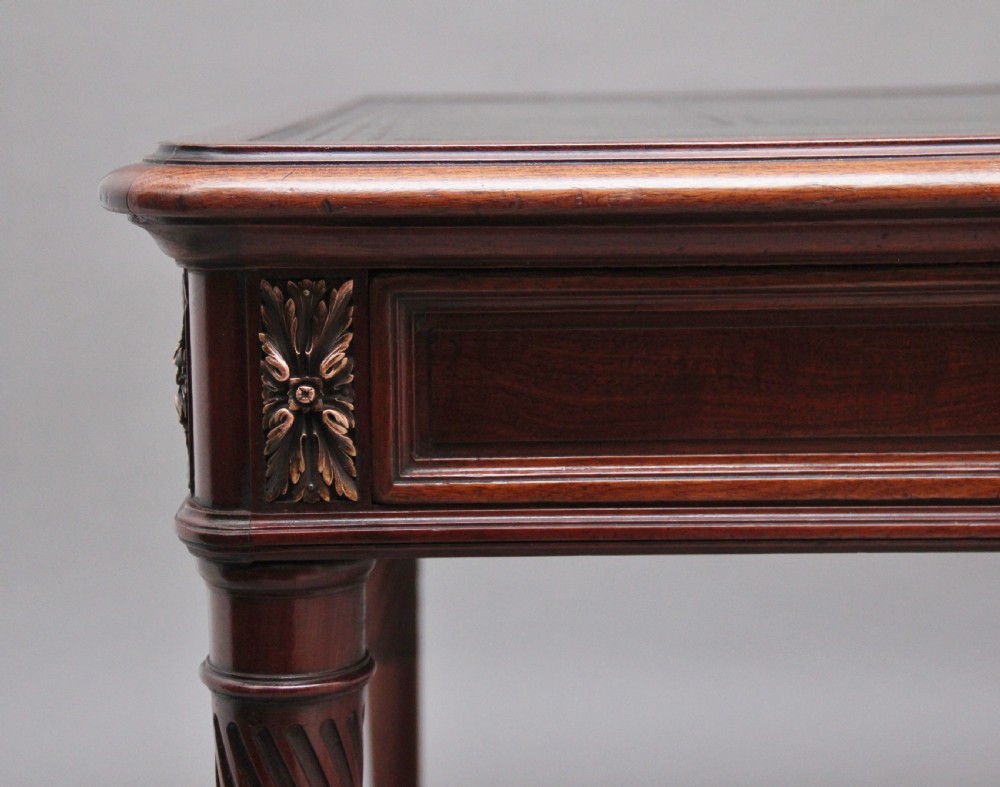 19th Century French mahogany partners desk View XIV