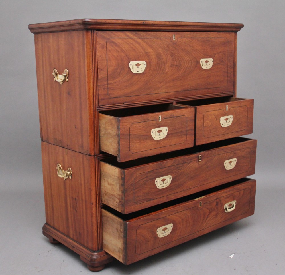 Early 19th Century Anglo-Indian campaign chest View III