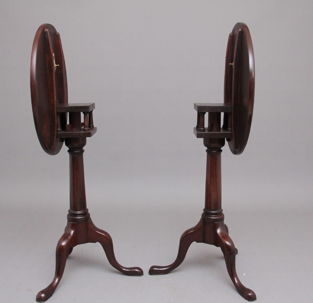 Pair of 18th Century mahogany lamp tables View IV