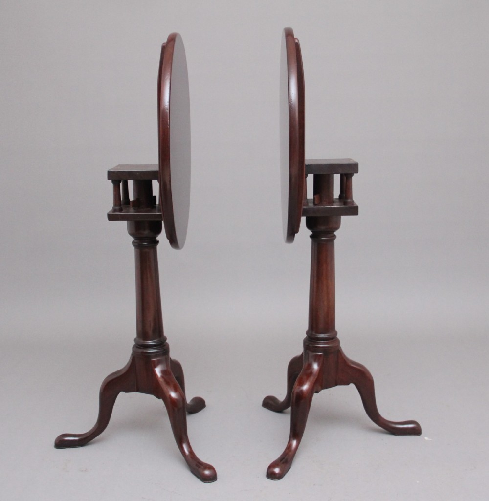 Pair of 18th Century mahogany lamp tables View V