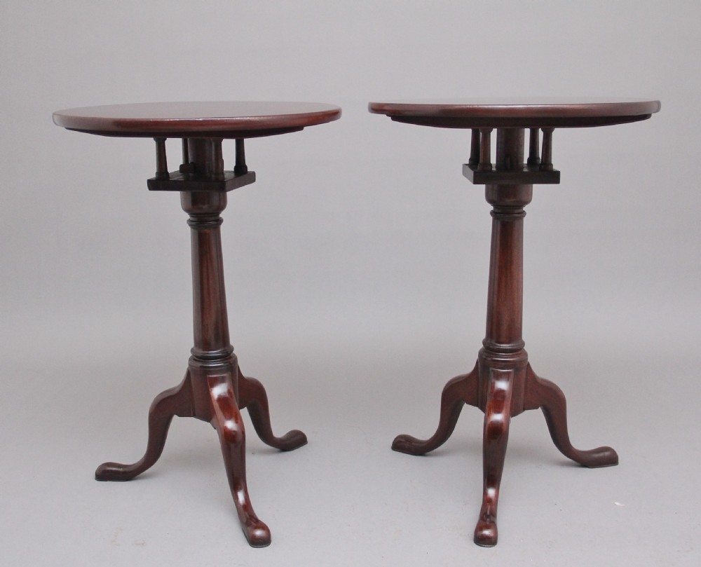 Pair of 18th Century mahogany lamp tables View VI