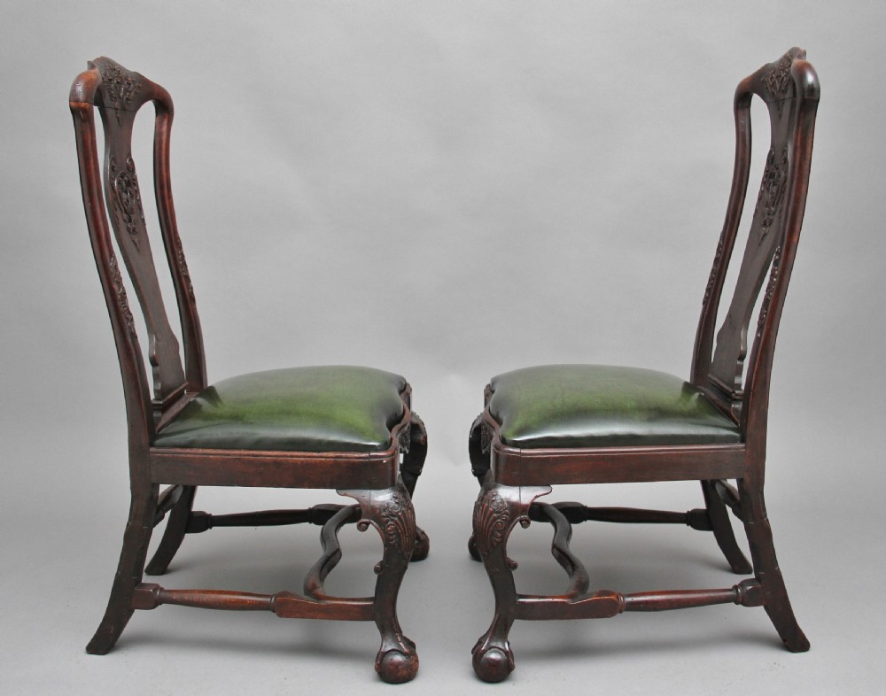 Pair of 18th Century walnut Portuguese chairs View III