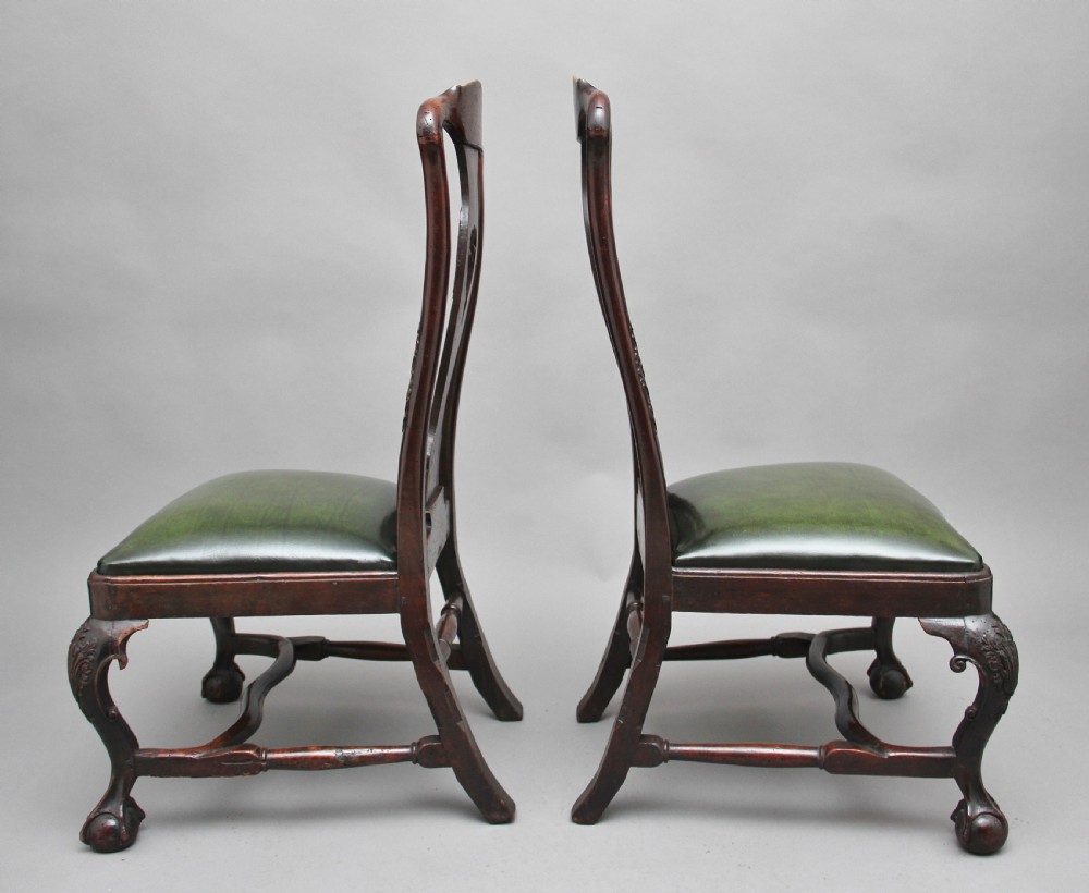Pair of 18th Century walnut Portuguese chairs View V