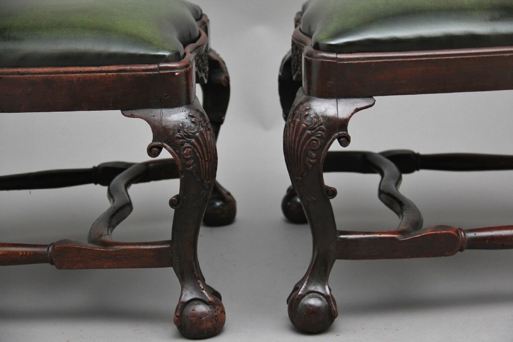 Pair of 18th Century walnut Portuguese chairs View X
